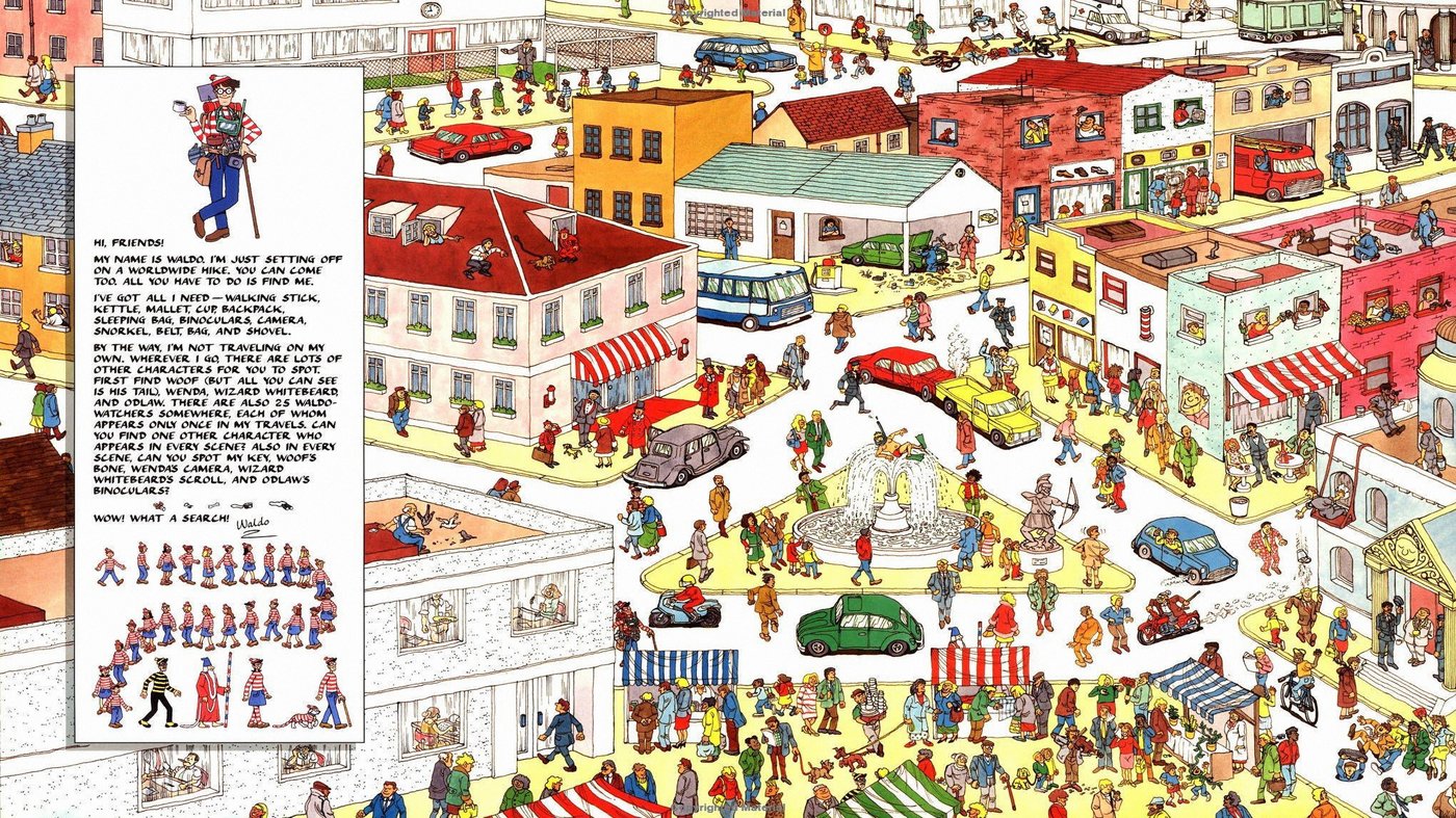 Where's Waldo   Worldwide Hike   reframed by Unknown Artist