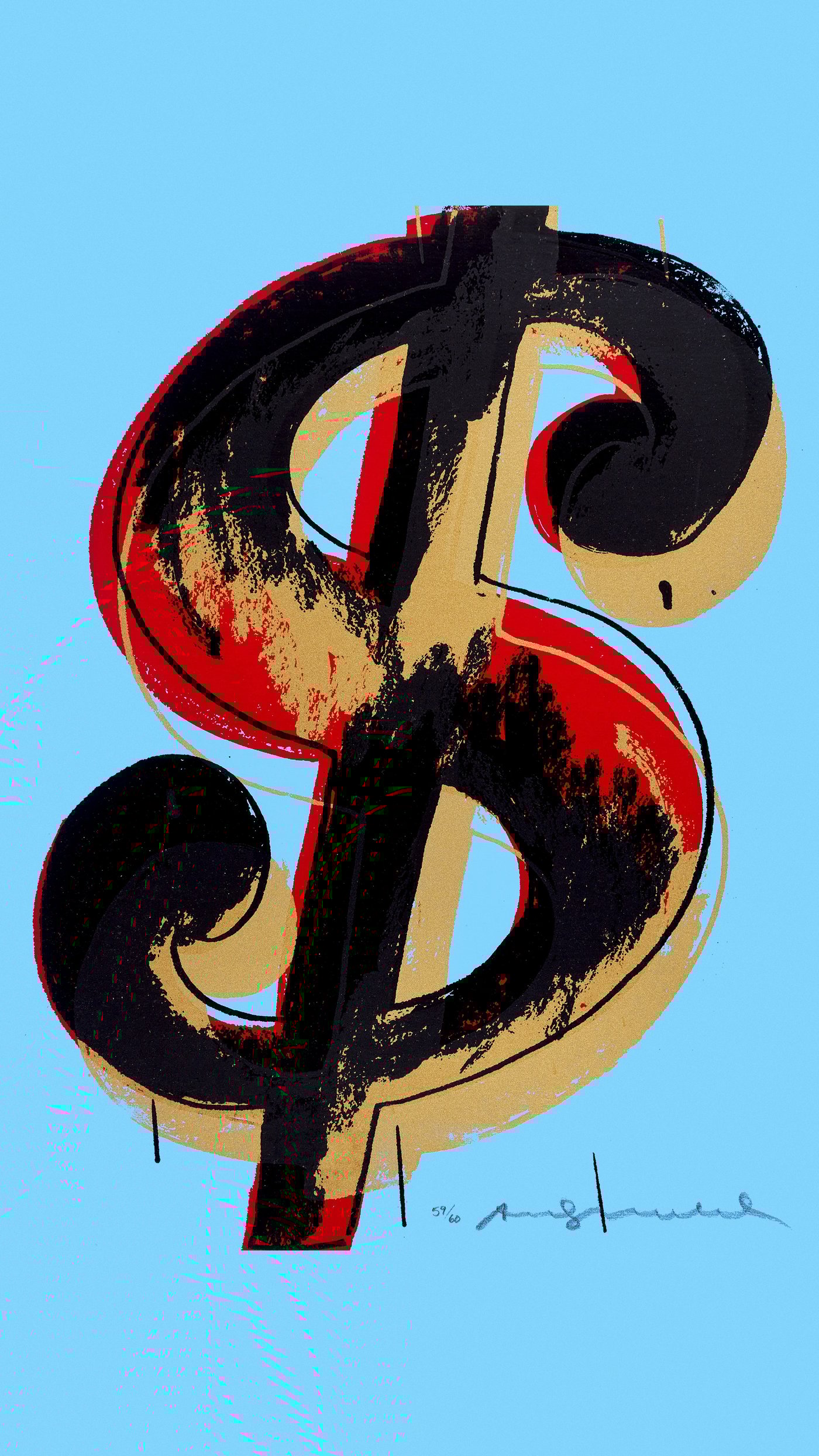 Andy Warhol   Dollar sign I   reframed by Unknown Artist