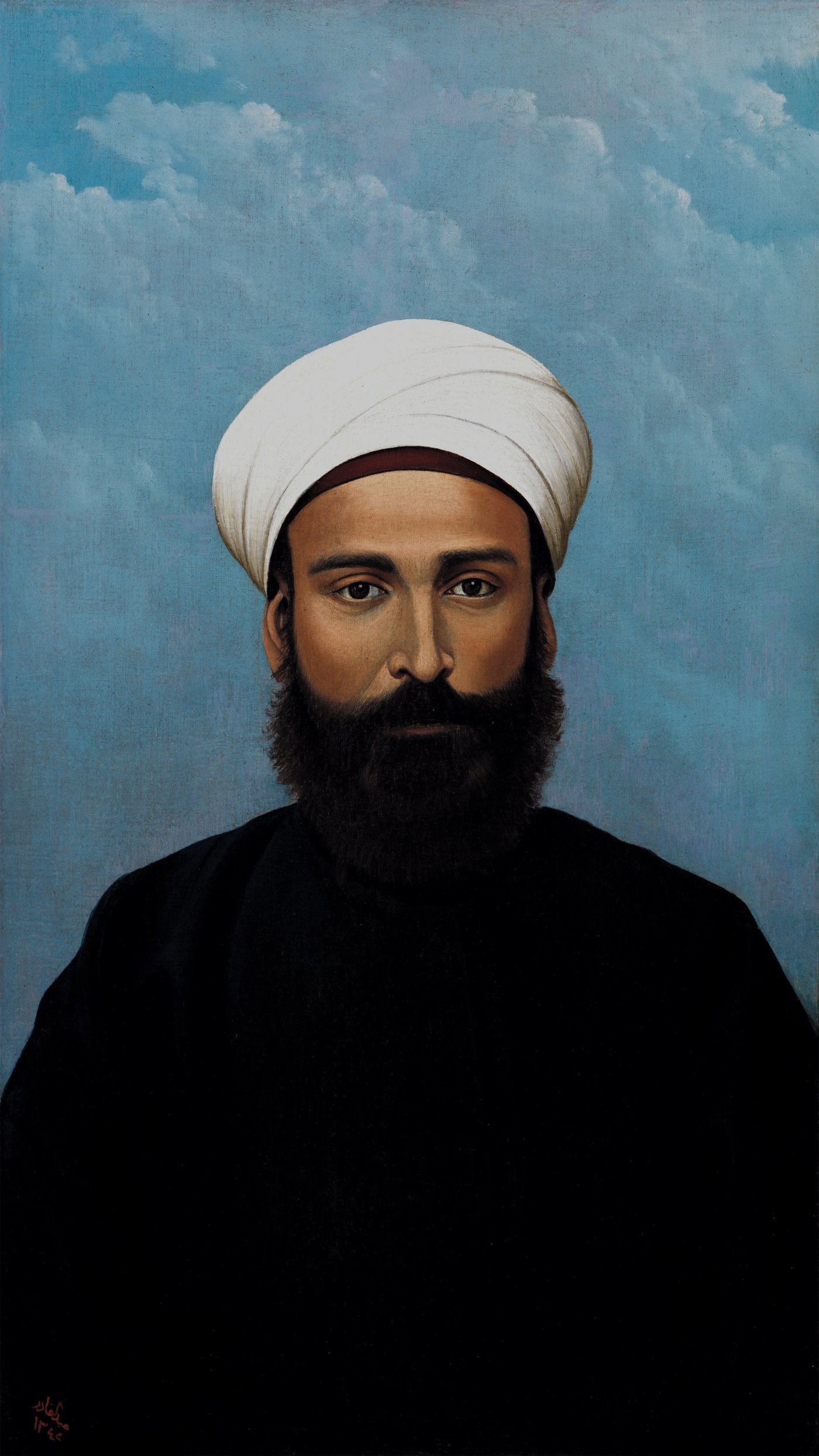 Abdul Qadir al Rassam   Portrait of Mohamed Darouich al Allousi   reframed by Unknown Artist