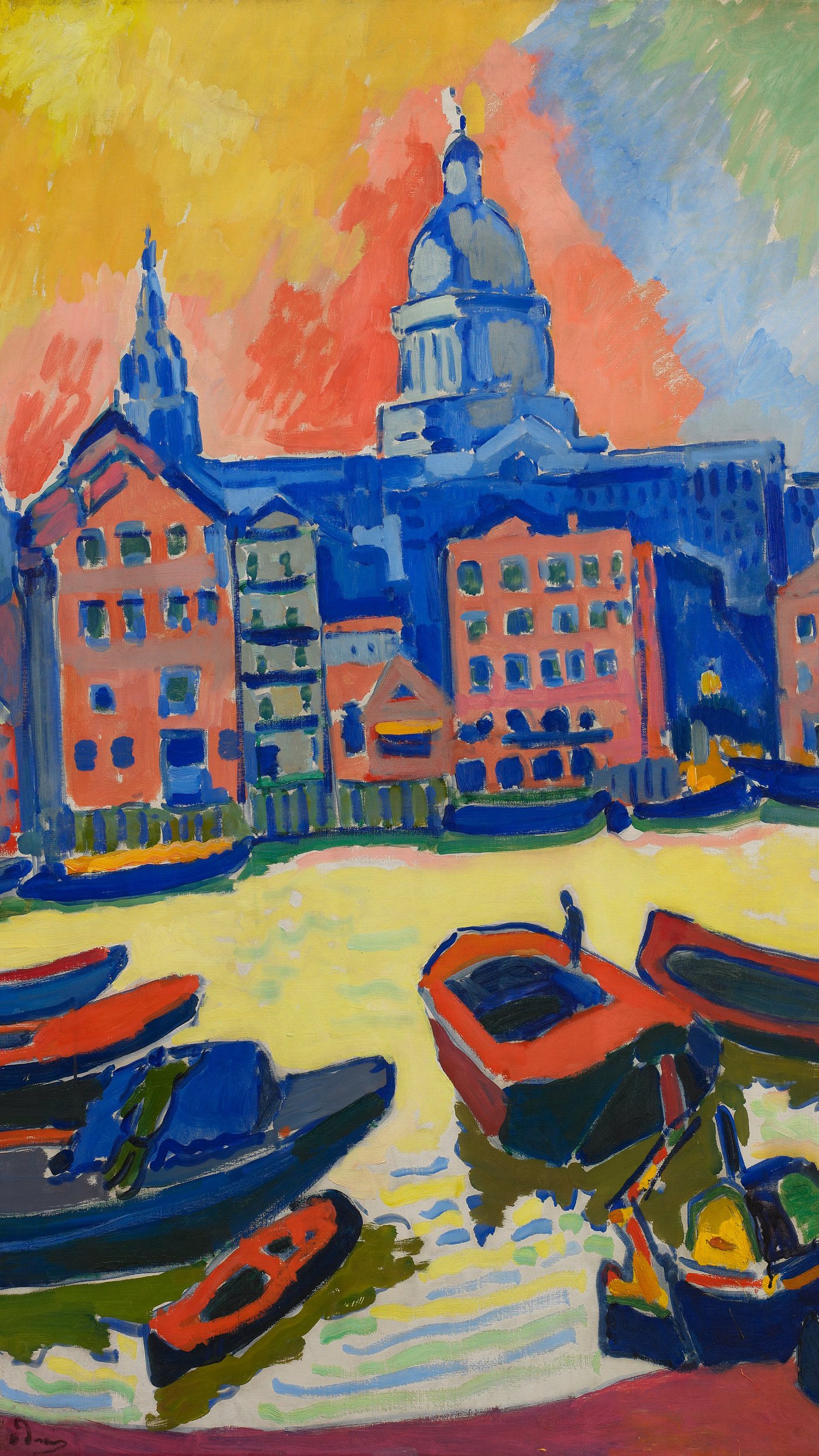 André Derain   St Paul's Cathedral seen from the Thames   reframed by Unknown Artist