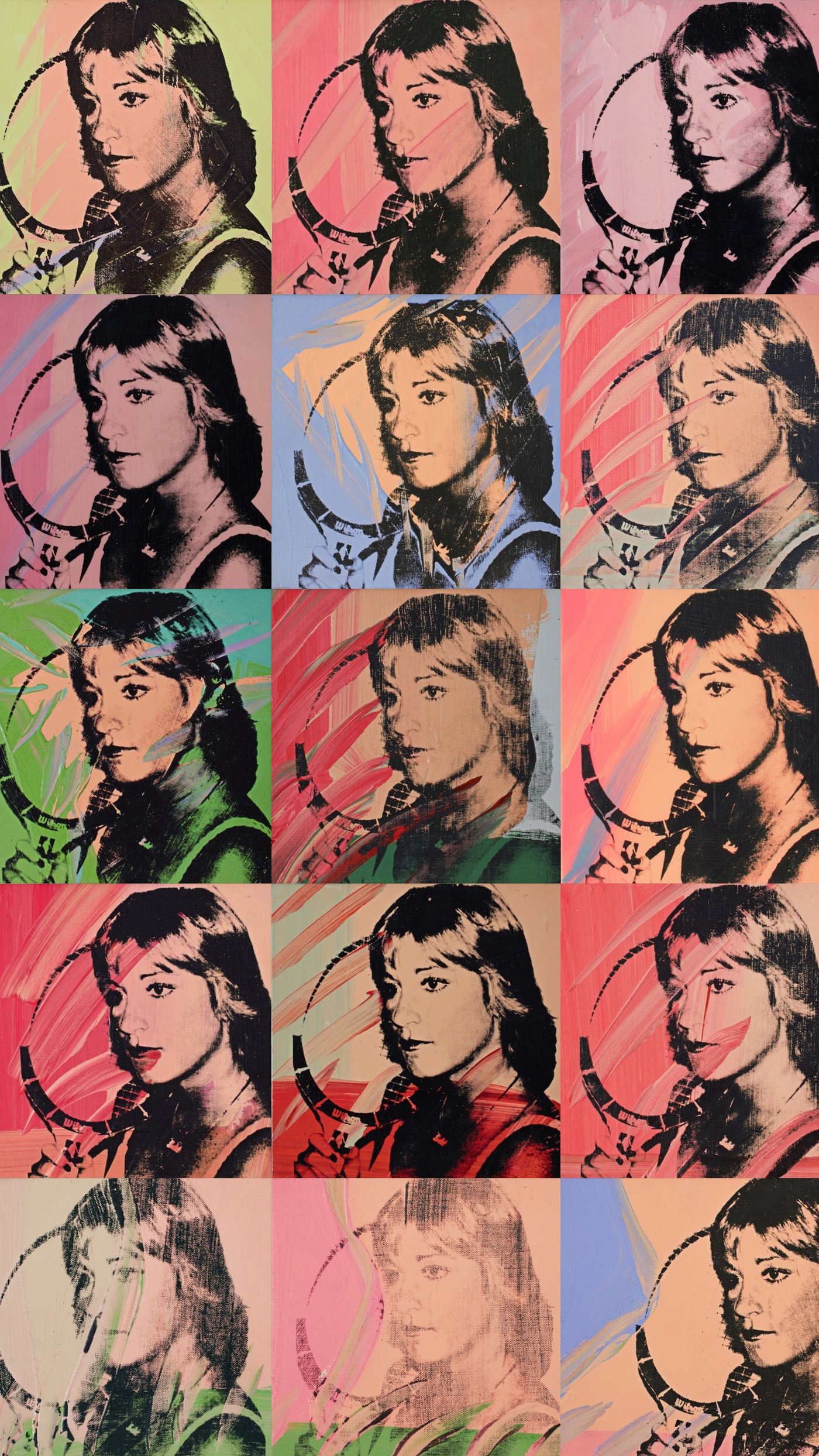 Andy Warhol   Chris Evert   portrait   reframed by Unknown Artist