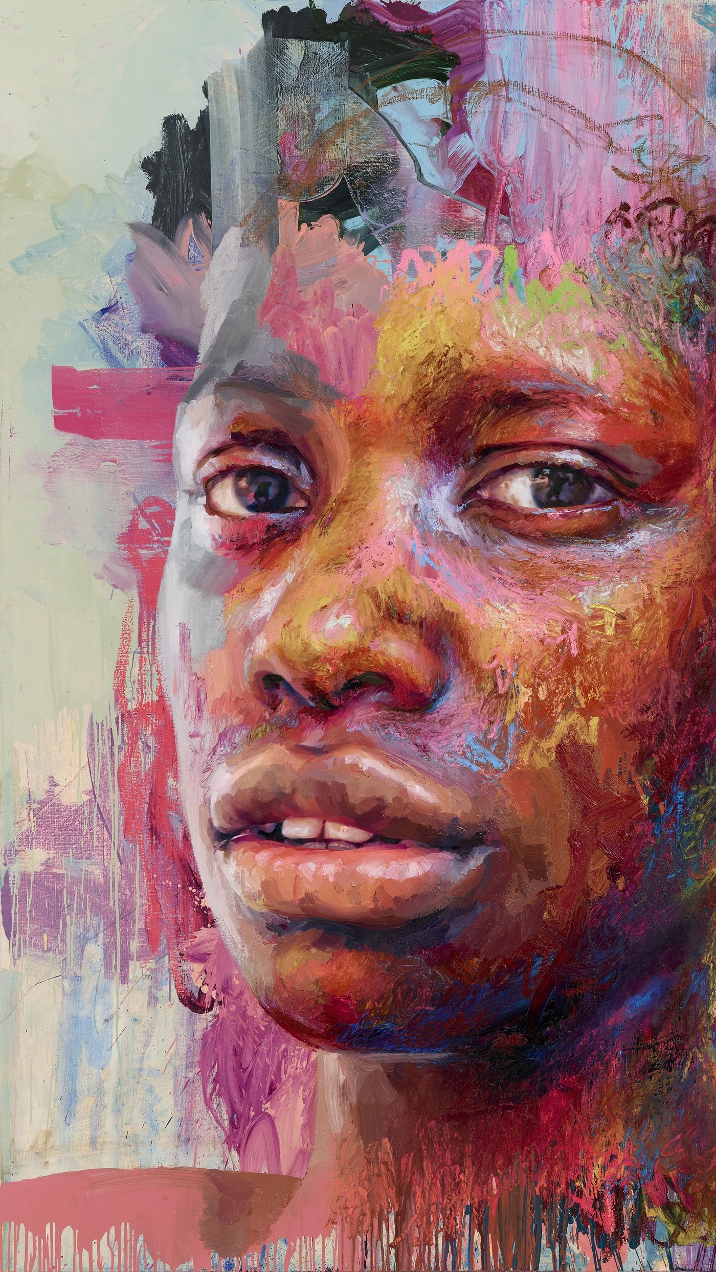 Jenny Saville   Chasah   portrait   reframed by Unknown Artist