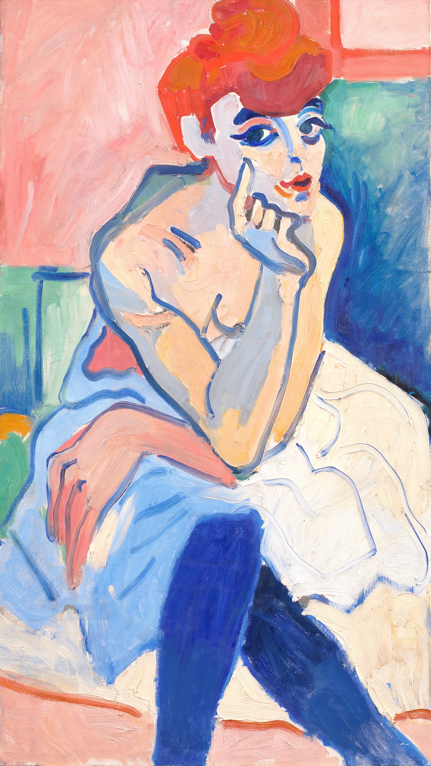 André Derain   La femme en chemise   reframed by Unknown Artist