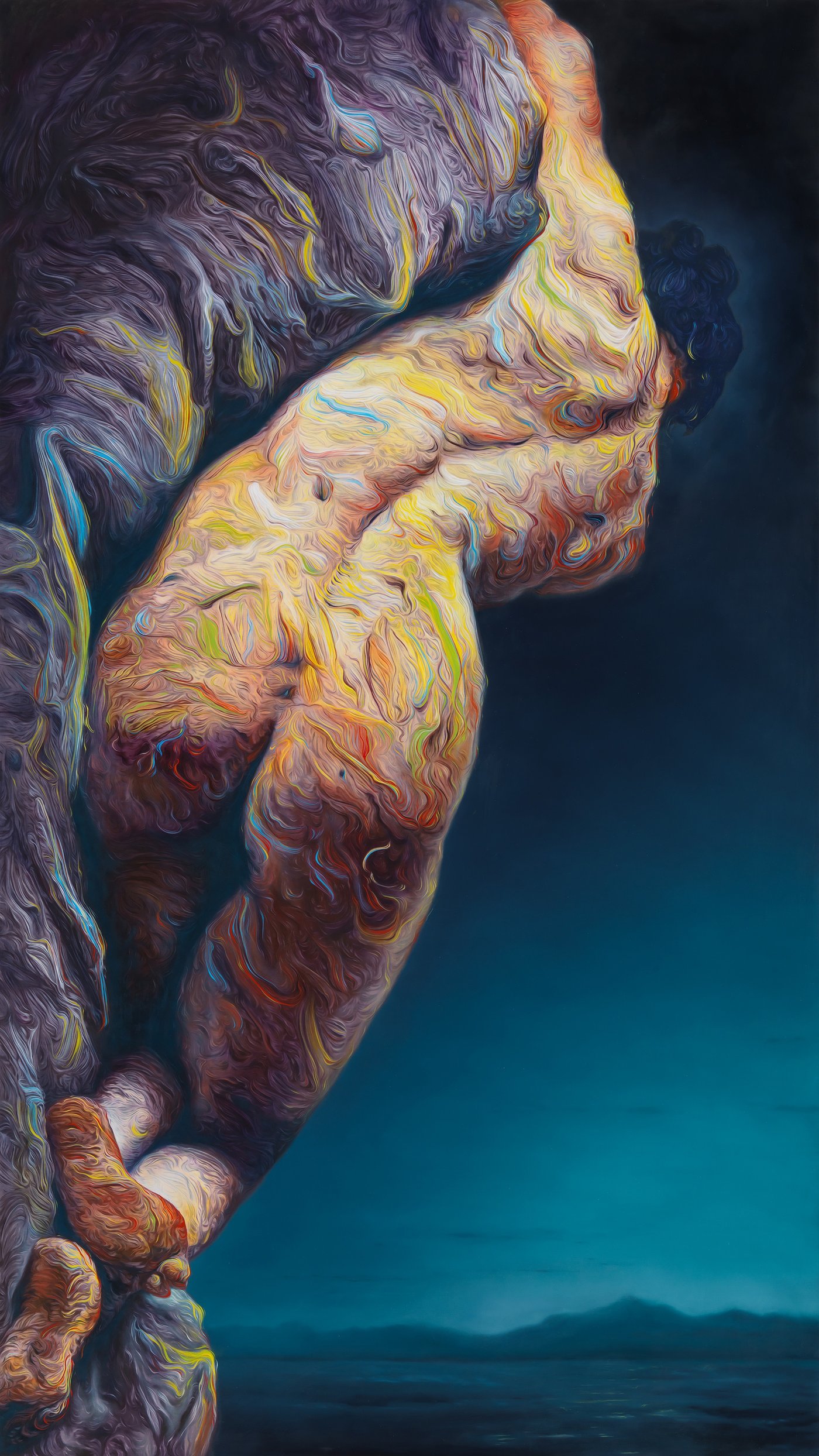 Glenn Brown   The isle of the dead   portrait   reframed by Unknown Artist