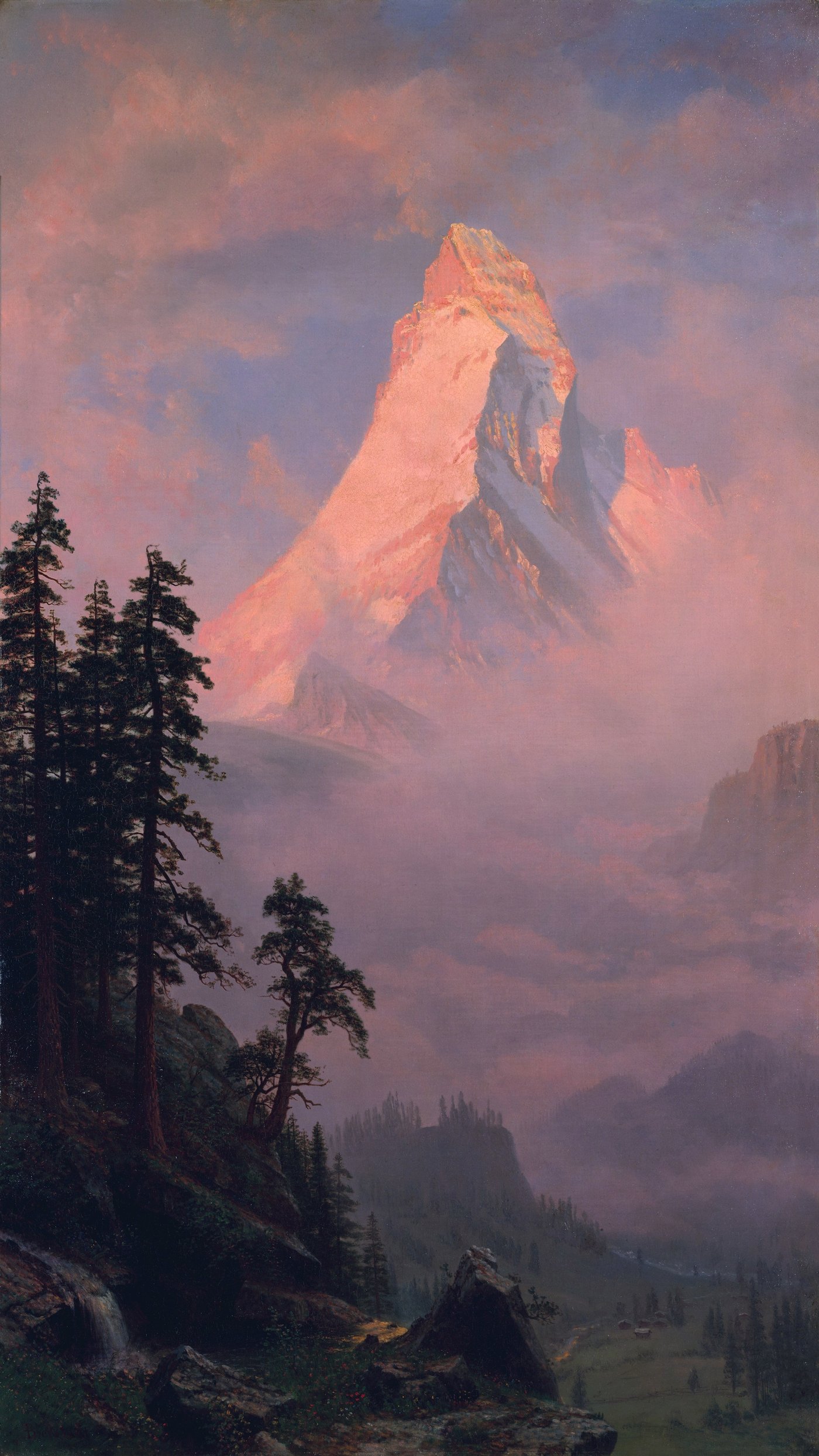 Albert Bierstadt   Sunrise on the Matterhorn   reframed by Unknown Artist