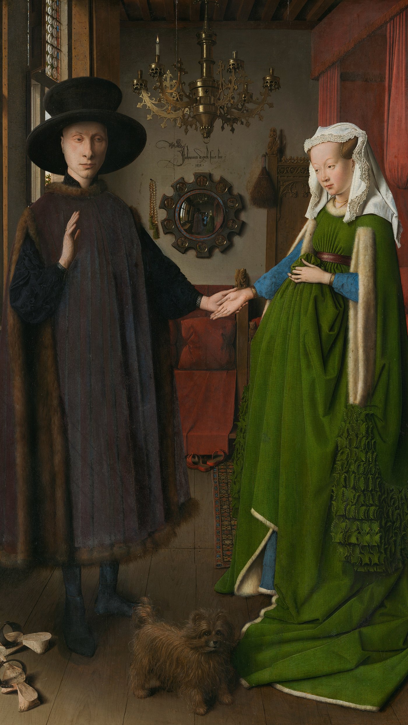 Jan van Eyck   The Arnolfini   portrait   reframed by Unknown Artist