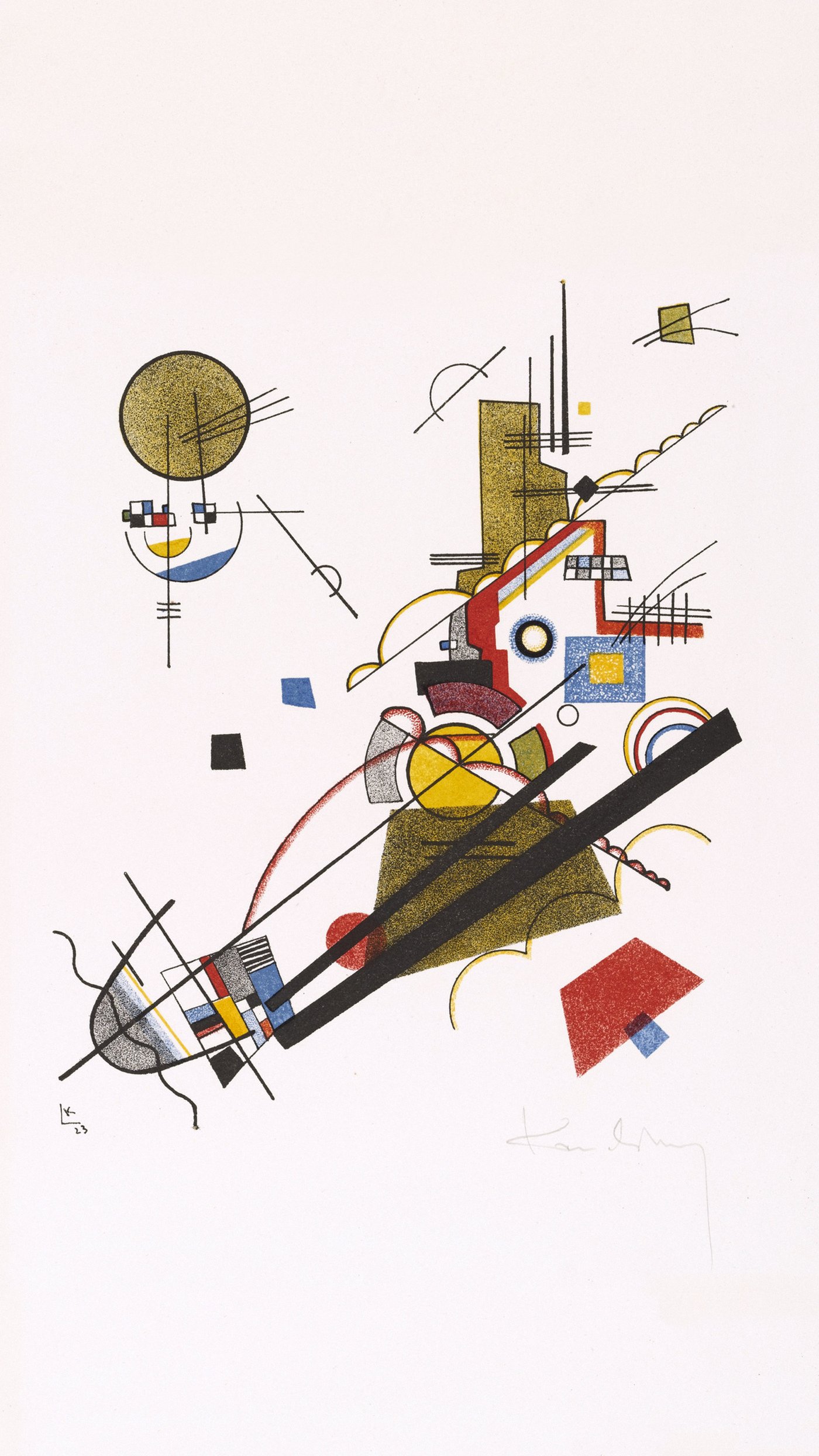 Wassily Kandinsky   Joyous Ascent   reframed by Unknown Artist